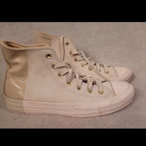 Pale Pink Converse High Tops 7.5 Leather